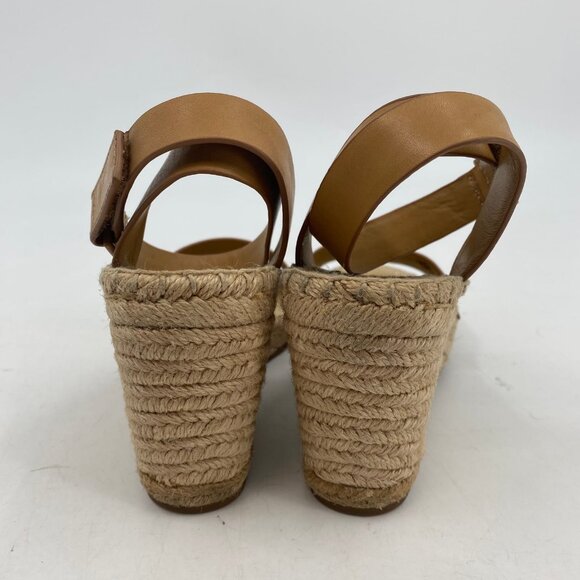 Tory Burch Tan Espadrille Wedges | Size 8 High Heel - Picture 7 of 8